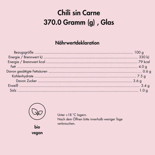 Bio-Chili sin Carne: Herzhaft, würzig & 100 % pflanzlich