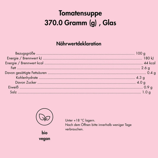 Bio-Tomatensuppe: Fruchtig, würzig & voller Gemüse