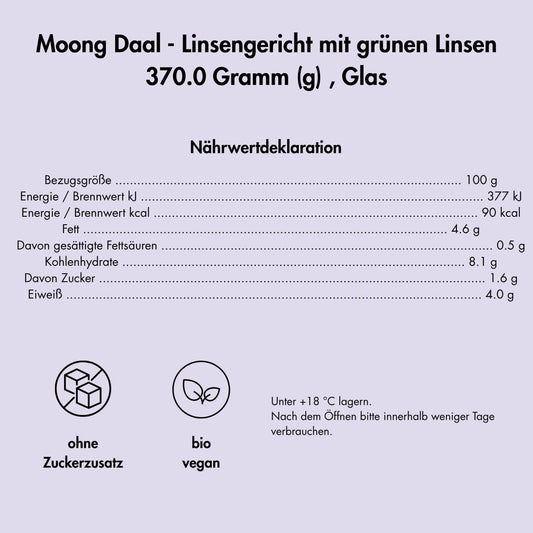 Bio-Moong Daal: Indisches Linsengericht voller Aroma