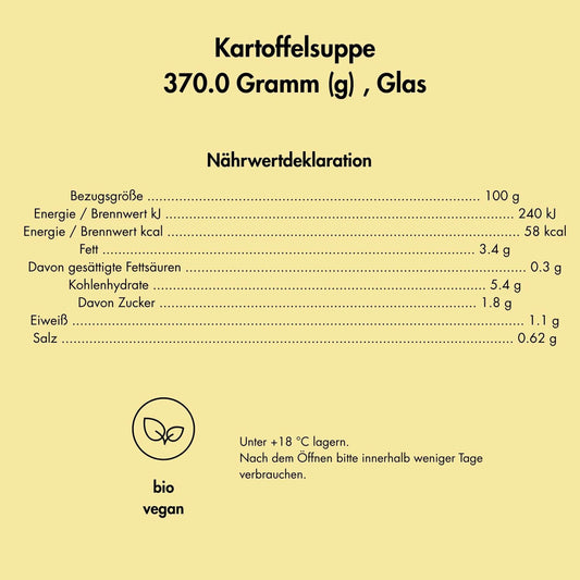 Bio-Kartoffelsuppe: Herzhaftes Wurzelgemüse trifft feine Kräuter