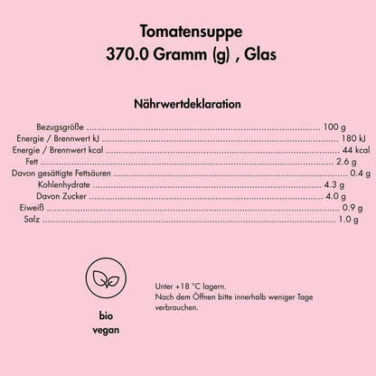 Bio-Tomatensuppe: Fruchtig, würzig & voller Gemüse