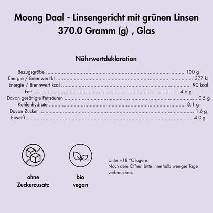 Bio-Moong Daal: Indisches Linsengericht voller Aroma